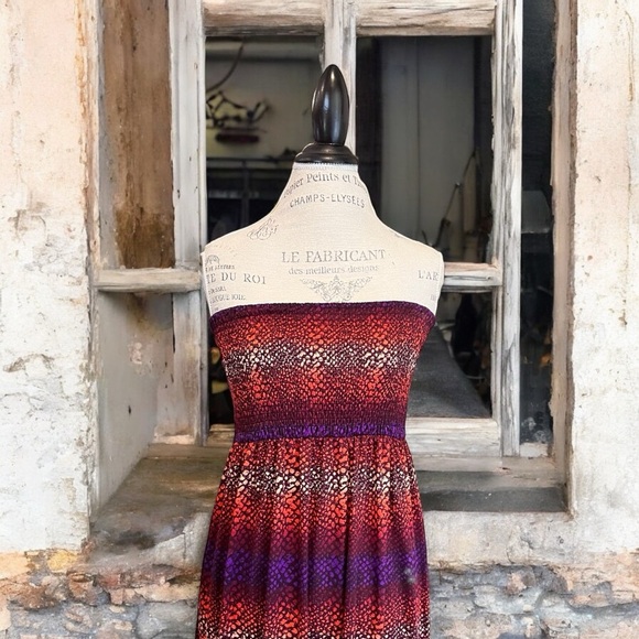 Gorgeous strapless maxi dress Fire Los Angeles size M - Picture 11 of 16